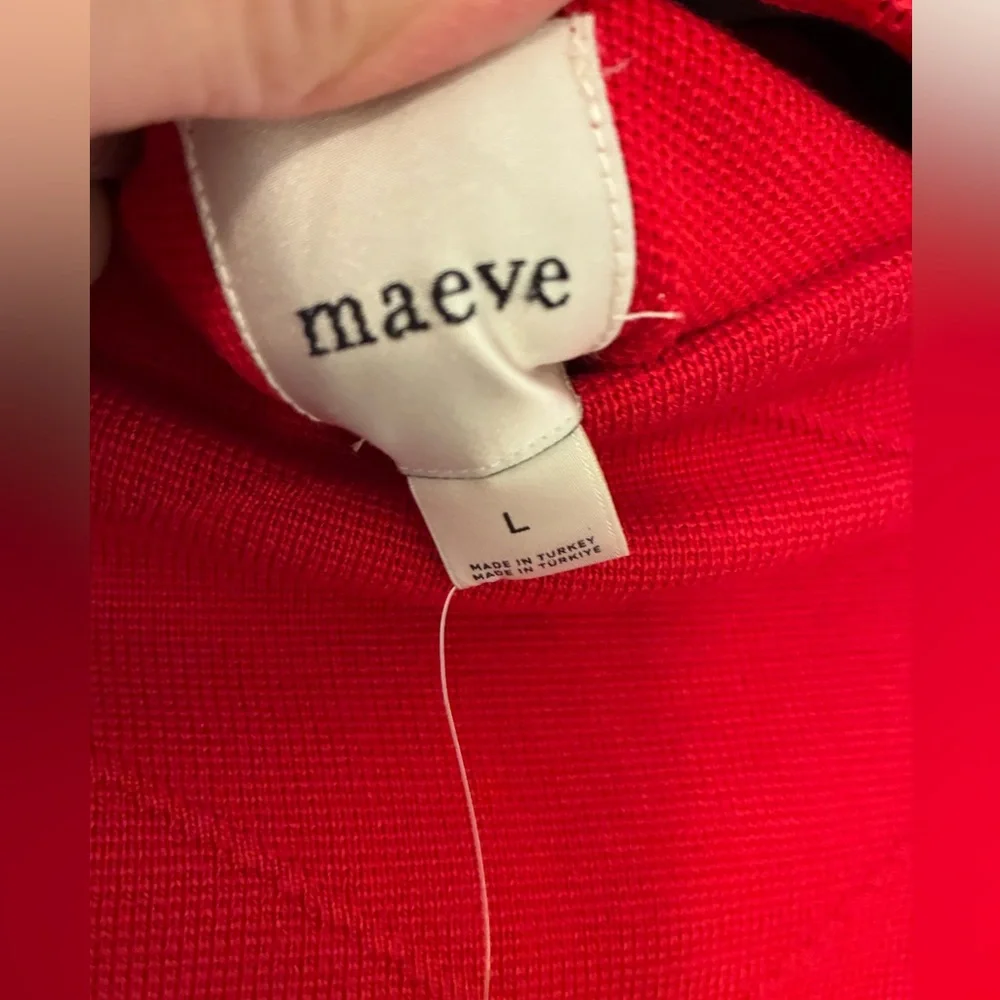 ❤️💐NEW! Anthropologie Maeve Bows Red Pencil Mini Skirt Size Large